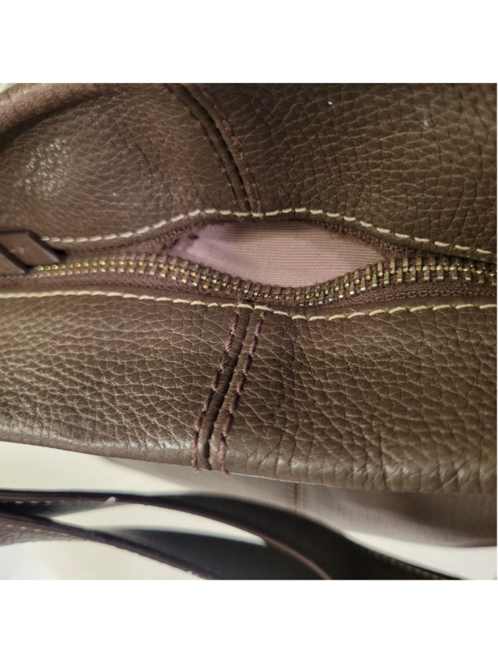 Coach F15064 Women's Brown Leather Duffle Hobo Convertible Shoulder Bag Purse - Picture 10 of 13